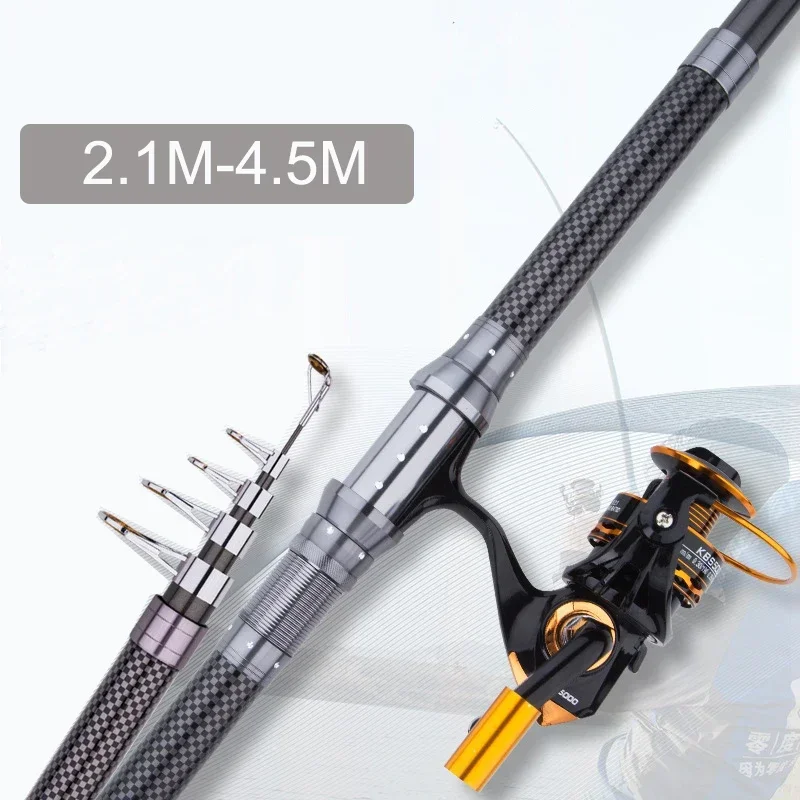 Nueva caña de pescar telescópi - Fishing Rod Surf reseña y precio