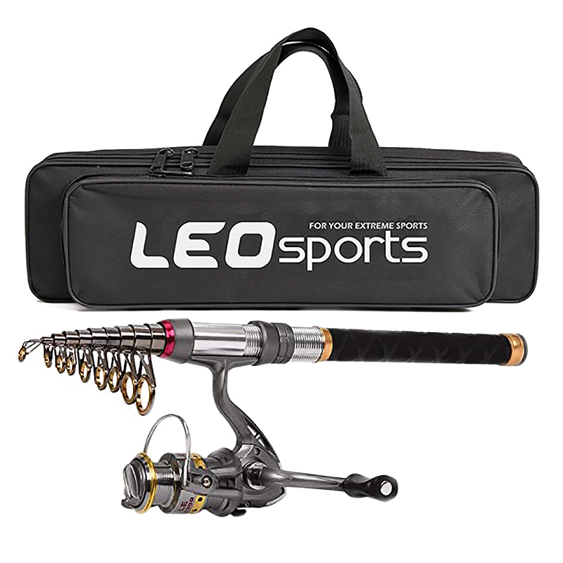 Combo de caña de pescar y carr - Fishing Rod Travel reseña y precio